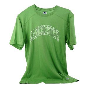 Manchester Mens Russell Athletic Graphic T-Shirt Green Dri-Power 360 S